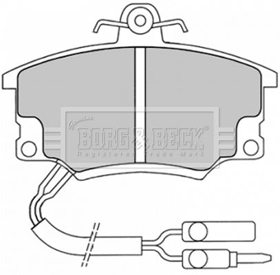 BORG & BECK Комплект тормозных колодок, дисковый тормоз BBP1037